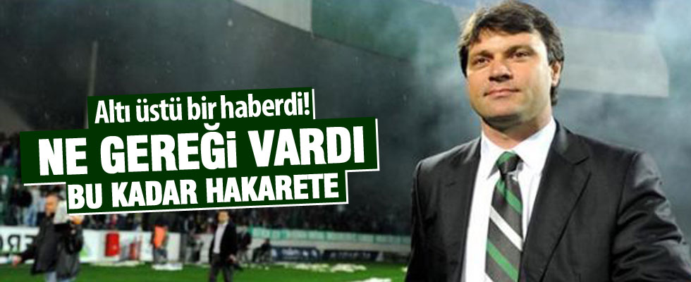 Bursaspor'dan Yanal haberlerine zehir zemberek açıklama