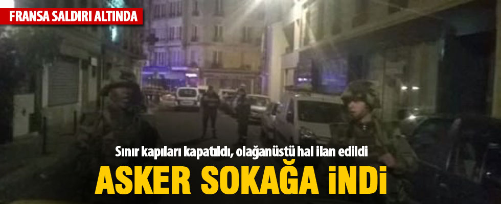 Paris'te asker sokağa indi