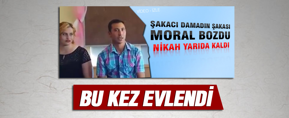 'Şakacı damat' İsmail Üstün ve Dilek Berberler dünya evine girdi