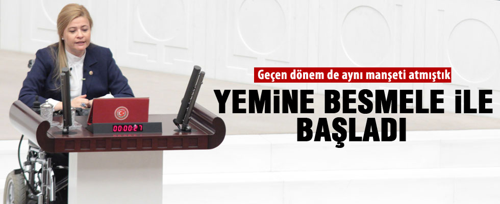 Bennur Karaburun, yemine besmele ile başladı