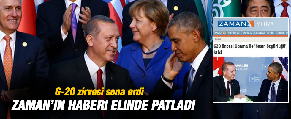 G20 bitti, Zaman'ın haberi ortada kaldı