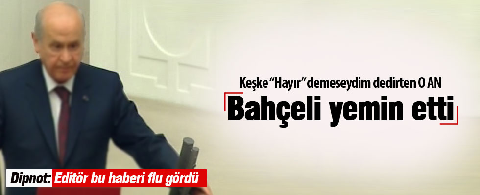 MHP lideri Devlet Bahçeli yemin etti