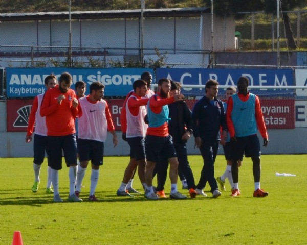 Trabzonspor'da gergin antrenman