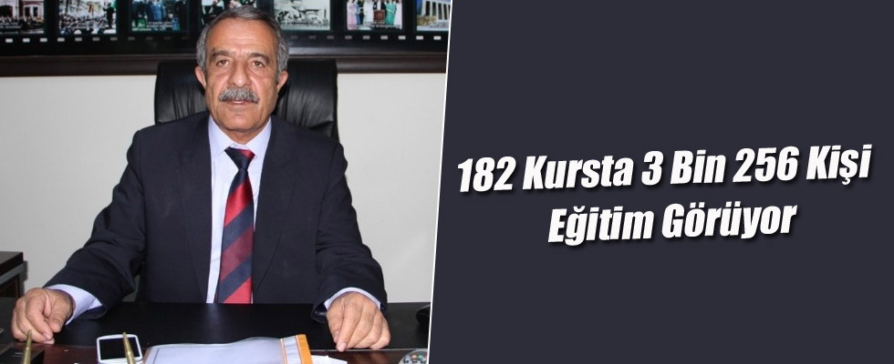 182 Kursta 3 Bin 256 Kişi Eğitim Görüyor