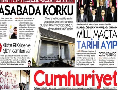 Cuhmuriyet'ten bir ihanet haberi daha