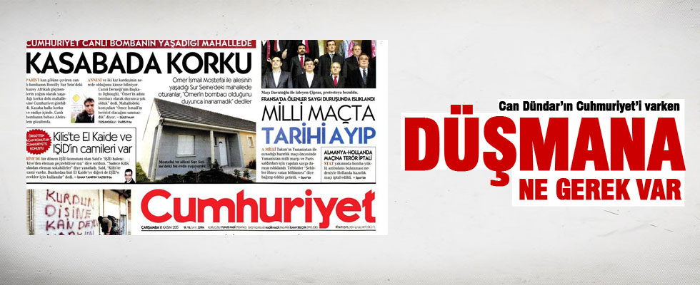 Cuhmuriyet'ten bir ihanet haberi daha