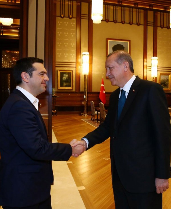 Cumhurbaşkanı Erdoğan, Yunanistan Başbakanı Çipras'ı kabul etti