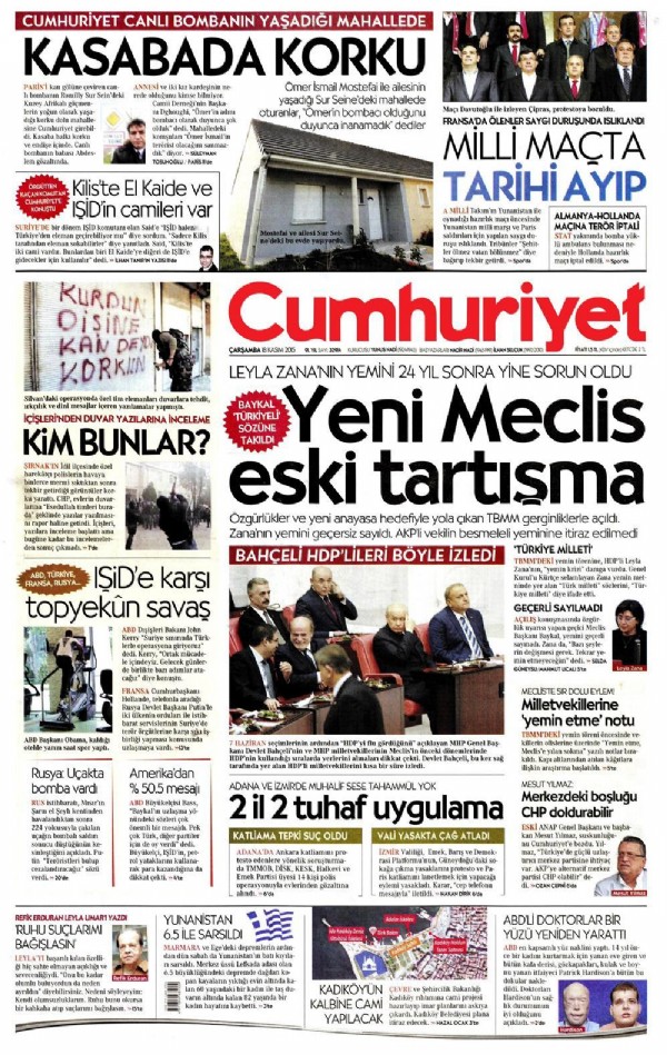 Cuhmuriyet'ten bir ihanet haberi daha