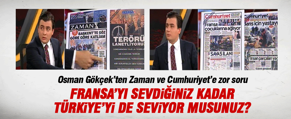 Osman Gökçek'ten Zaman ve Cumhuriyet'e zor soru