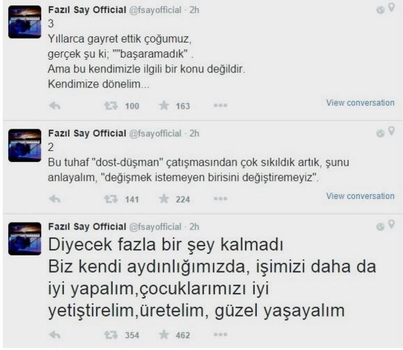 Fazıl Say'dan seçmene hakaret