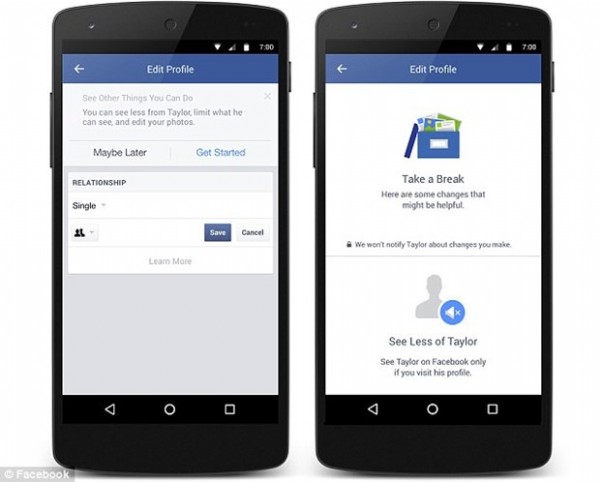 Facebook'a 'sevgiliden ayrıl' özelliği geliyor