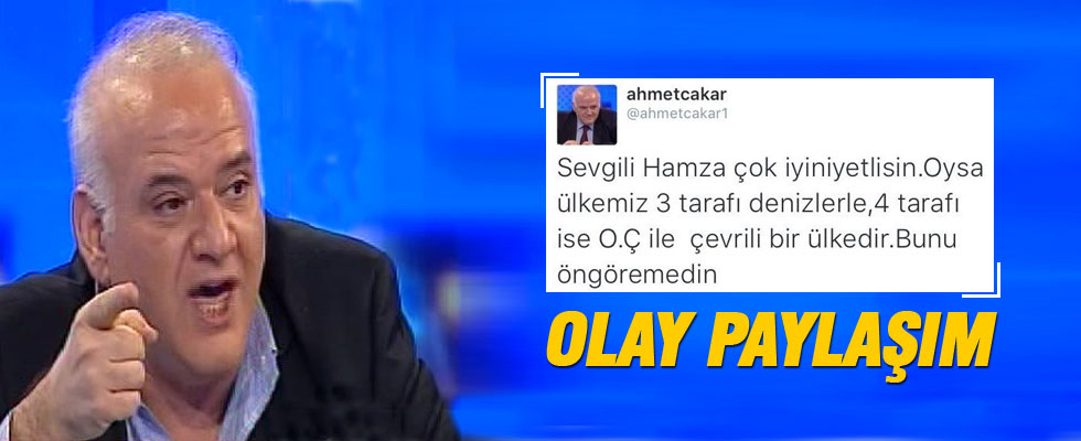 Ahmet Çakar'dan olay Hamzaoğlu paylaşımı!