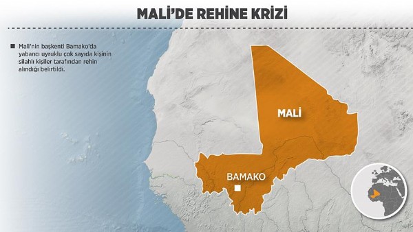 Mali'de otele baskın: 170 kişi rehin alındı