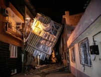 ŞİDDETLİ LODOS - Kuvvetli lodos çatıları uçurdu