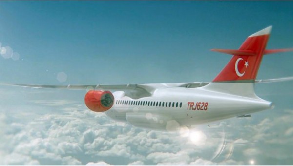 Turbojet tamam sıra uçak gövdesinde