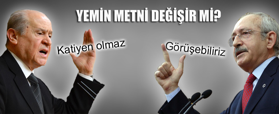 Kılıçdaroğlu ve Bahçeli'den yemin açıklaması