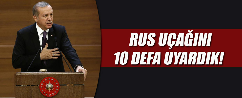 Erdoğan düşürülen Rus uçağı hakkında konuştu