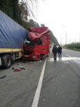 KARADENIZ SAHIL YOLU - Rize'de Trafik Kazası Açıklaması 2 Yaralı