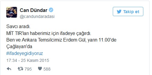 Can Dündar ifade verecek
