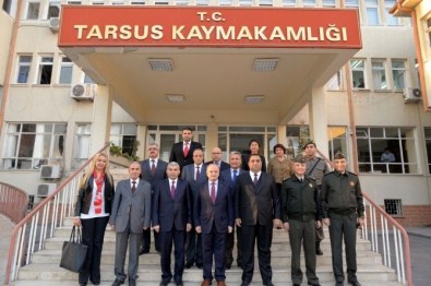 Vali Çakacak, Tarsus Kaymakamı Atmaca'yı Ziyaret Etti