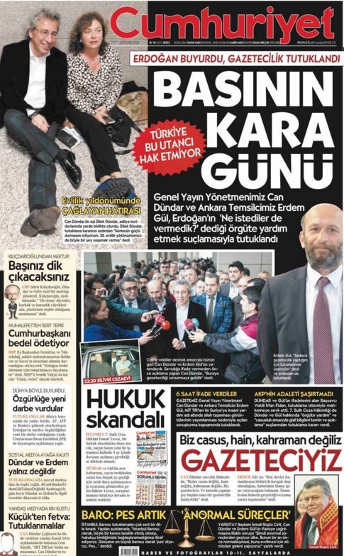 Sansürcü Cumhuriyet'ten ilginç manşet