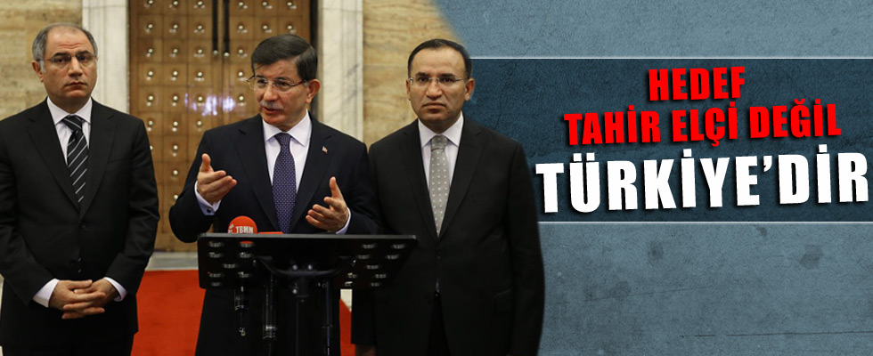 Başbakan Davutoğlu: Hedef Tahir Elçi değil Türkiye'dir