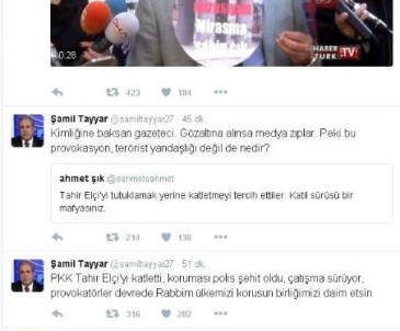 Milletvekili Tayyar, Tahir Elçi'yi PKK'nın Katlettiğini İddia Etti