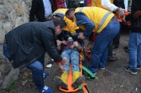 Duvara Çarpan Motosiklet Sürücüsü Yaralandı