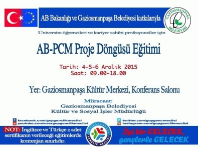 Gaziosmanpaşa Gençlik Meclisi'nden 'AB-Pcm Proje Döngüsü Eğitimi'