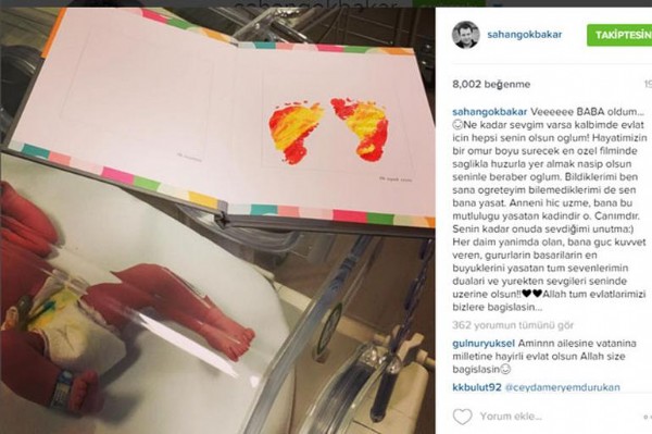 Şahan Gökbakar baba oldu