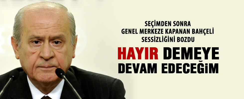 Bahçeli'den 1 Kasım açıklaması