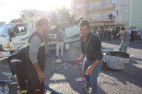 Kaza Yapan Bayan Sürücü Gözyaşlarını Tutamadı