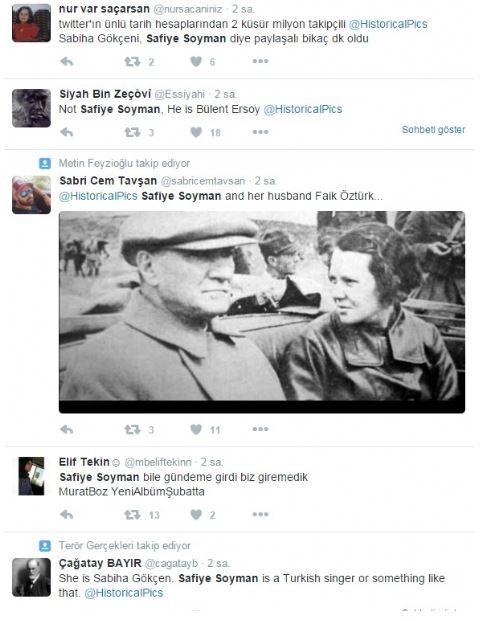 Sabiha Gökçen ile Safiye Soyman'ı karıştırdılar
