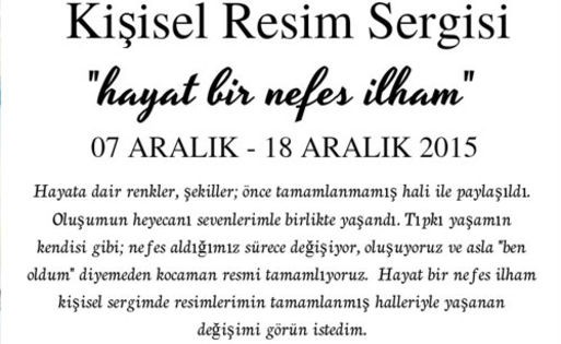 'Hayat Bir Nefes İlham' sergisi Ankara'da