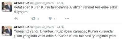 Diyarbakır'da Kuran Kursundaki Faciaya AK Partili Vekillerden Başsağlığı Mesajları Yağdı