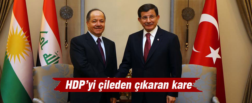 Başbakan Davutoğlu Barzani ile görüştü