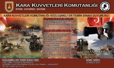 Sözleşmeli Er Ve Erbaş Başvurusu İçin Gereken Koşullar Ve Belgeler Açıklandı
