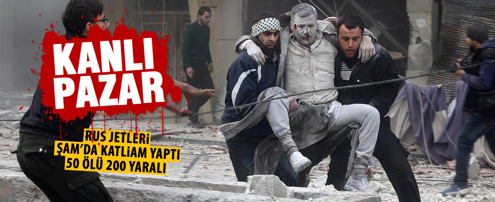Rus jetleri Şam'da sivilleri vurdu