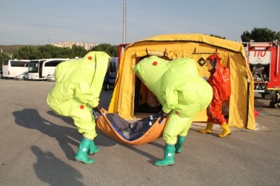 Otobüs Terminalinde Kimyasal Madde Tatbikatı Düzenledi