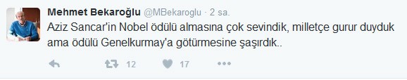 CHP'li Mehmet Bekaroğlu'ndan Aziz Sancar tepkisi