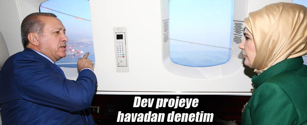 Cumhurbaşkanı Erdoğan Körfez Köprüsü'nü havadan izledi