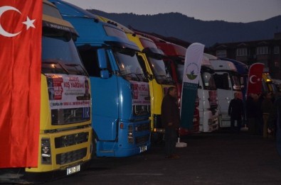 Bursa'dan Suriye'ye 16 Yardım Tır'ı Gönderildi