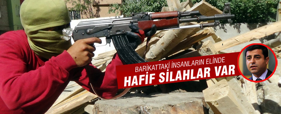 Demirtaş: Barikattaki insanların elinde hafif silahlar var