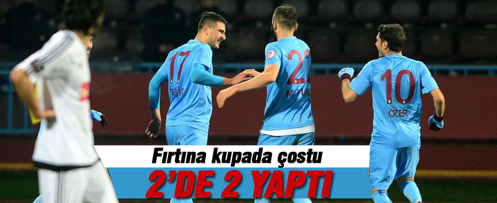 Trabzonspor kupada 2'de 2 yaptı