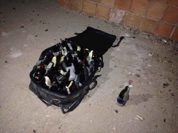 Başkentte bir çanta molotof kokteyli bulundu