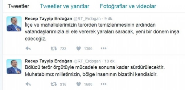 Erdoğan: Terör örgütüyle mücadele sonuna kadar sürdürülecektir