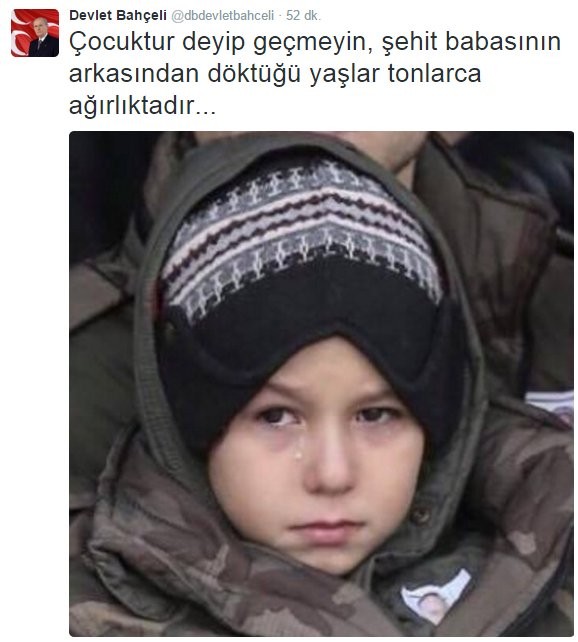 Devlet Bahçeli Twitter'dan şehit çocuklarına seslendi