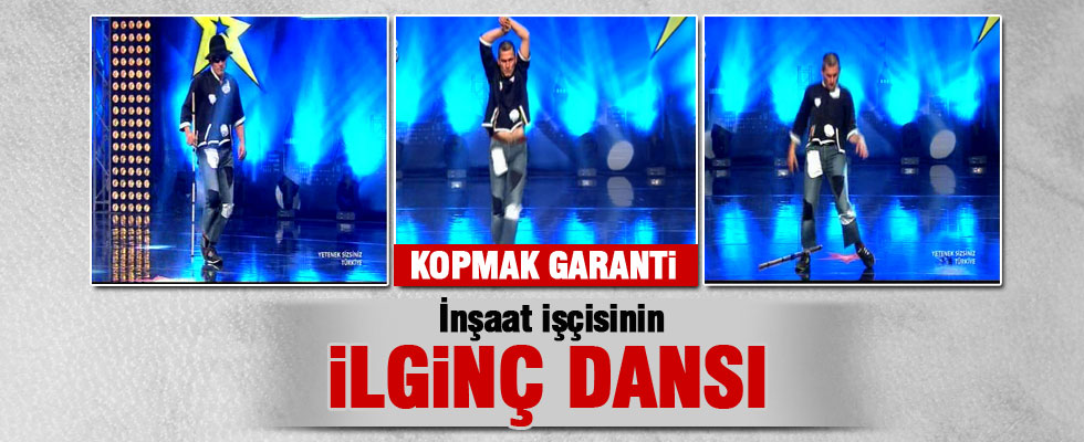 İnşaat işçisi geceye damga vurdu