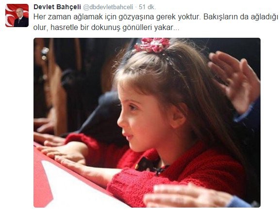Devlet Bahçeli Twitter'dan şehit çocuklarına seslendi