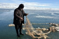 ÇıLDıR GÖLÜ - Ekmeklerini 1,5 Metre Buzu Delerek Eksi 20 Derece Soğukta Gölden Çıkarıyorlar